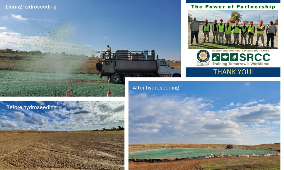 hydroseeding and group of people